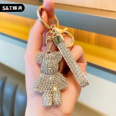 Móc Khóa Cao Cấp Gấu Đính Đá Sang Trọng – Balo, Túi Xách, Ô Tô, Xe Máy, Giá 25.000₫ 6
