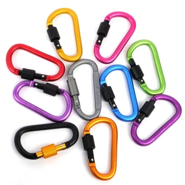 Móc khóa Carabiner D hợp kim nhôm đa năng - Màu tùy chọn, du lịch an toàn, giá 11.000₫ 2
