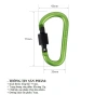 Móc khóa Carabiner D hợp kim nhôm đa năng - Màu tùy chọn, du lịch an toàn, giá 11.000₫ 3