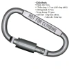 Móc khóa Carabiner D hợp kim nhôm đa năng - Màu tùy chọn, du lịch an toàn, giá 11.000₫ 9