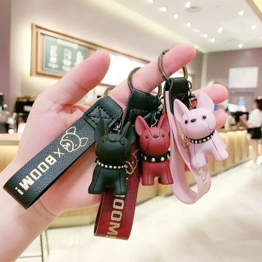 Móc Khóa Chó Bulldog Boom - Phụ Kiện Túi Xách & Chìa Khóa Xe Thời Trang Nhiều Màu, Giá Ưu Đãi 14.500 VND