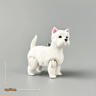 Móc Khoá Chó Westie Động 3D Lúc Lắc Mô Hình Khớp Động Giá ưu đãi 129.600 VND