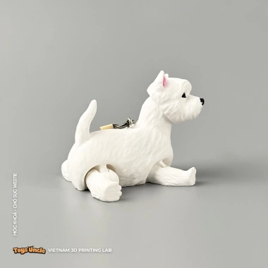 Móc Khoá Chó Westie Động 3D Lúc Lắc Mô Hình Khớp Động Giá ưu đãi 129.600 VND