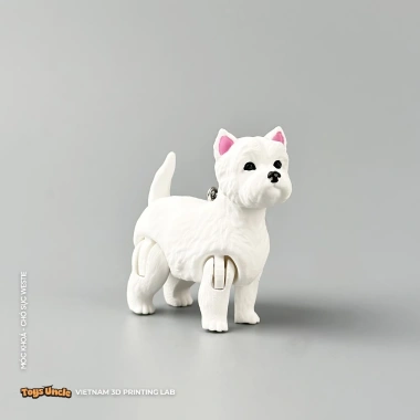 Móc Khoá Chó Westie Động 3D Lúc Lắc Mô Hình Khớp Động Giá ưu đãi 129.600 VND