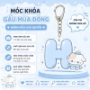 Móc khoá chữ cái gấu mùa đông dễ thương - Giá 11.500₫, giảm từ 14.835₫