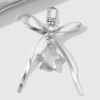 Móc khóa da bạc thời trang nơ trái tim Bowknot Charm Pendan giá ưu đãi 36.058 VND 7