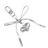 Móc khóa da bạc thời trang nơ trái tim Bowknot Charm Pendan giá ưu đãi 36.058 VND 8