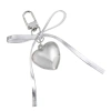 Móc khóa da bạc thời trang nơ trái tim Bowknot Charm Pendan giá ưu đãi 36.058 VND 9