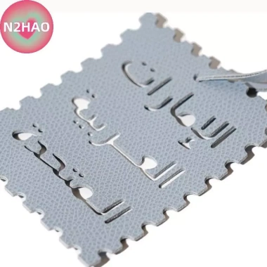 Móc khóa da N2HAO chữ Ả Rập, mặt dây chuyền thời trang túi chìa khóa, quyến rũ 15