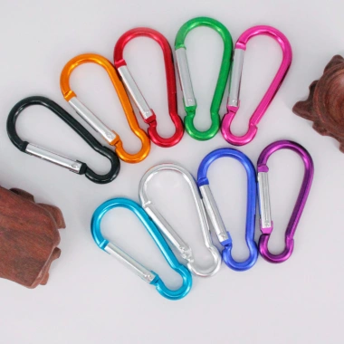 Móc khóa đa năng Carabiner D hợp kim nhôm - Màu ngẫu nhiên, đa màu, thích hợp du lịch, giảm giá 9.000₫