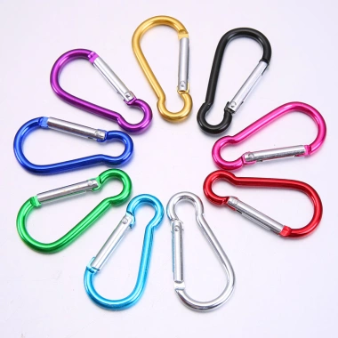 Móc khóa đa năng Carabiner D hợp kim nhôm - Màu ngẫu nhiên, đa màu, thích hợp du lịch, giảm giá 9.000₫