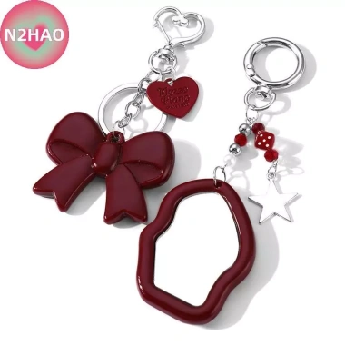 Móc Khóa Đa Năng Trái Tim Đỏ Nơ Quyến Rũ - Phụ Kiện Điện Thoại Thời Trang Bapa Quà Tặng Đẹp 2