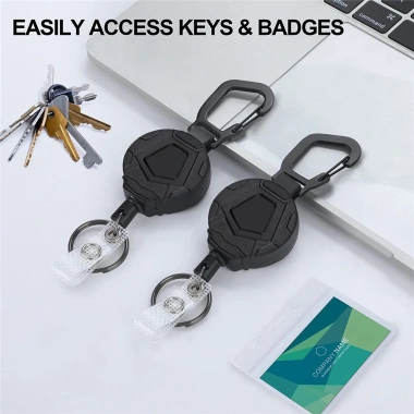 Móc Khóa Dây Rút ABS Kim Loại Gắn Thẻ ID Thu Gọn - Giá Ưu Đãi 89.627₫ 4