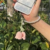 Móc khóa dệt kim Lily Thung lũng thủ công - Dây xích cho điện thoại, túi mặt, quà cưới 3