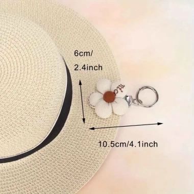 Móc Khóa Du Lịch Cánh Hoa Cotton Thêu - Mũ và Kẹp Kính Mát, Giá 18.260₫ 6