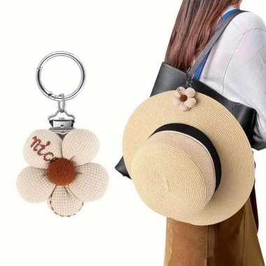 Móc Khóa Du Lịch Cánh Hoa Cotton Thêu - Mũ và Kẹp Kính Mát, Giá 18.260₫ 7