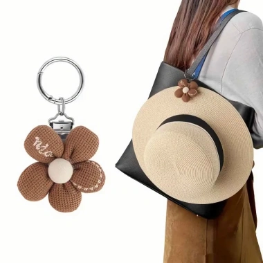 Móc Khóa Du Lịch Cánh Hoa Cotton Thêu - Mũ và Kẹp Kính Mát, Giá 18.260₫ 9