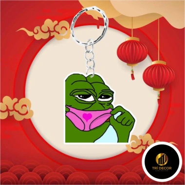 Móc khóa ếch meme cực ngầu, đáng yêu - Giá 12.500₫, quà tặng bạn bè, người thân 2