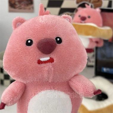 Móc khoá gấu bông Loopy 14cm – Hải ly Pororo đội mũ bánh cá Tayaki, JUNNEW 53.000₫