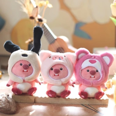 Móc khóa gấu bông Loopy Hải Lý 15cm, mũ cá tháo rời, giá chỉ 55.000đ 3