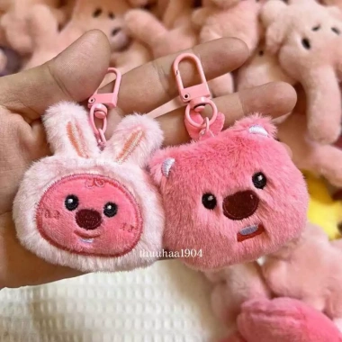Móc khóa gấu bông Loopy hình hải ly dễ thương - Dùng cho cặp sách, balo, giá 17.5k 9