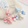 Móc khóa gấu nâu lông tơ fuzzy pom-pom - Đáng yêu, sang trọng, ô tô, giảm giá 53.810 VND 2