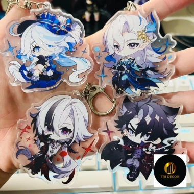 Móc khoá Genshin Impact acrylic chibi Arlecchino Furina Lyney - Giá chỉ 27.550₫, giảm tới 23%