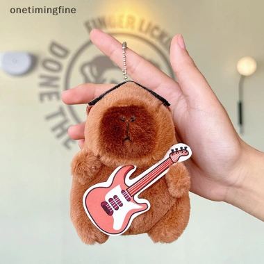 Móc Khóa Guitar Capybara Dễ Thương - Trang Trí Ba Lô, Búp Bê - Quà Tặng VN