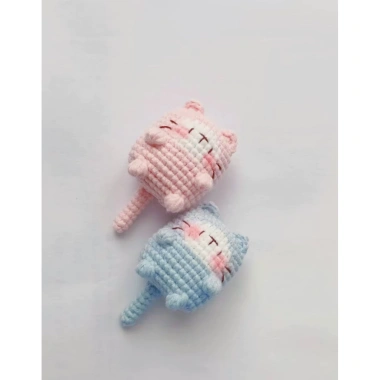 Móc khoá handmade cute mèo len Đồ chơi trang trí, quà tặng ý nghĩa, 40.000₫