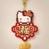 Móc khoá hạt Perler Kitty và Stitch lá bưởi - Chỉ 55.000đ, giảm 15.000đ 2