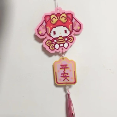Móc khoá hạt Perler Kitty và Stitch lá bưởi - Chỉ 55.000đ, giảm 15.000đ