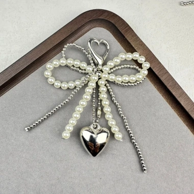 Móc khóa hình nơ ngọc trai handmade, gắn túi xách thời trang, giá chỉ 45.000 VNĐ 7