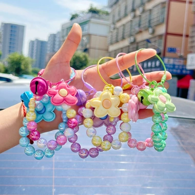 Móc khóa hoa hạt màu sắc - Phụ kiện ô tô thời trang, dễ dàng mang theo, giá ưu đãi 37.290₫ 4