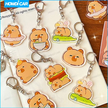 Móc Khóa Hoạt Hình Capybara Dây Acrylic Động Vật Đáng Yêu Thiết Kế Ngộ Nghĩnh Phù Hợp Dùng Điện Thoại 3