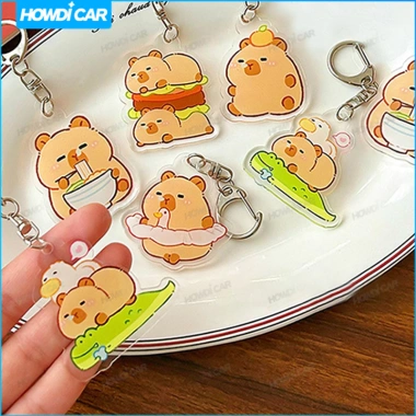 Móc Khóa Hoạt Hình Capybara Dây Acrylic Động Vật Đáng Yêu Thiết Kế Ngộ Nghĩnh Phù Hợp Dùng Điện Thoại 8