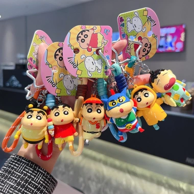 Móc khóa hoạt hình Crayon Shin-Chan - Mặt dây chuyền siêu nhân bóng chày Anime, ưu đãi 86.900 VND