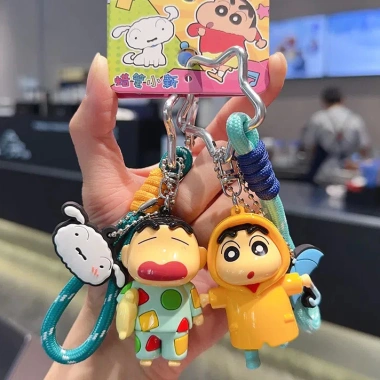 Móc khóa hoạt hình Crayon Shin-Chan - Mặt dây chuyền siêu nhân bóng chày Anime, ưu đãi 86.900 VND