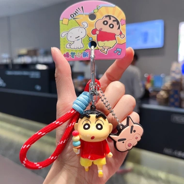 Móc khóa hoạt hình Crayon Shin-Chan - Mặt dây chuyền siêu nhân bóng chày Anime, ưu đãi 86.900 VND