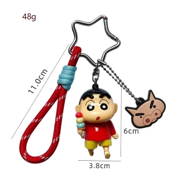 Móc khóa hoạt hình Crayon Shin-Chan - Mặt dây chuyền siêu nhân bóng chày Anime, ưu đãi 86.900 VND