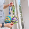 Móc khóa hoạt hình màu sắc - Ví tiền xu, dây buộc chống mất, giao nhanh