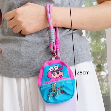 Móc khóa hoạt hình màu sắc - Ví tiền xu, dây buộc chống mất, giao nhanh 3