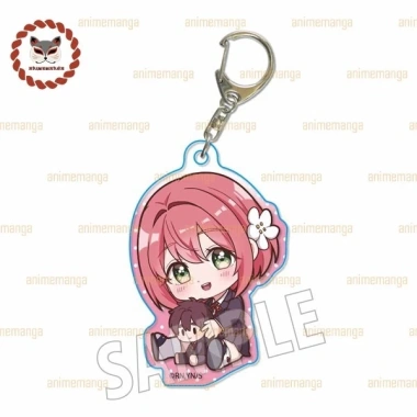 Móc khóa HYAKU-NIN NO KANOJO NGỒI ÔM ĐỒ mica acrylic The 100 Girlfriends chibi anime xinh xắn Giá chỉ 18.500₫