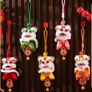Móc khóa khiêu vũ sư tử NLINNI – Mặt dây chuyền chuông hoạt hình Kawaii Năm con ngựa, nhân vật may mắn Năm mới – Giá chỉ 105.600₫ 9