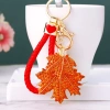 Móc Khóa Kim Cương Đính Lá Phong - Dây Chuyền Kim Loại Xe, Quà Tặng Lưu Niệm - Giá ưu đãi 105k 2