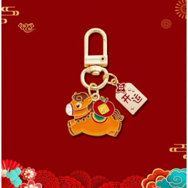 Móc khóa kim loại ngựa chạy khóc - Mã tiểu dã, đáo thành công, quà Tết Bính Ngọ, chỉ 20.000đ