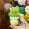 Móc khóa len handmade Bé Rắn béo ú đội hoa - Giá chỉ 70.000đ, giảm mạnh, quà tặng lý tưởng