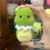 Móc khóa len handmade Bé Rắn béo ú đội hoa - Giá chỉ 70.000đ, giảm mạnh, quà tặng lý tưởng 6