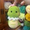 Móc khóa len handmade Bé Rắn béo ú đội hoa - Giá chỉ 70.000đ, giảm mạnh, quà tặng lý tưởng 7