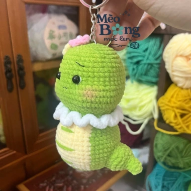 Móc khóa len handmade Bé Rắn béo ú đội hoa - Giá chỉ 70.000đ, giảm mạnh, quà tặng lý tưởng 8 Móc khóa len handmade Bé Rắn béo ú đội hoa - Giá chỉ 70.000đ, giảm mạnh, quà tặng lý tưởng 8