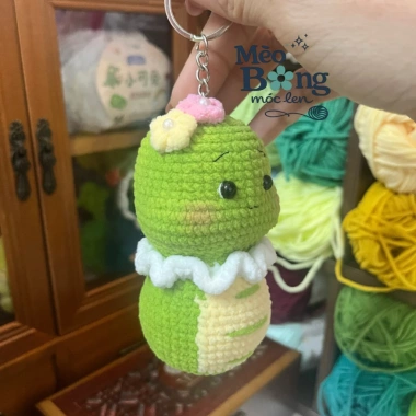 Móc khóa len handmade Bé Rắn béo ú đội hoa - Giá chỉ 70.000đ, giảm mạnh, quà tặng lý tưởng 9 Móc khóa len handmade Bé Rắn béo ú đội hoa - Giá chỉ 70.000đ, giảm mạnh, quà tặng lý tưởng 9